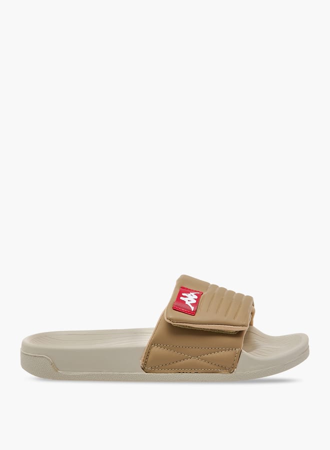 Kappa Women's Logo Print Slides With Hook And Loop Closure - Image 1