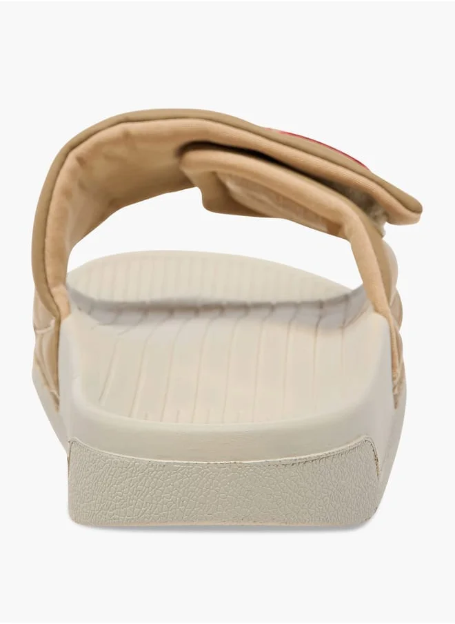 كابا Women's Logo Print Slides With Hook And Loop Closure