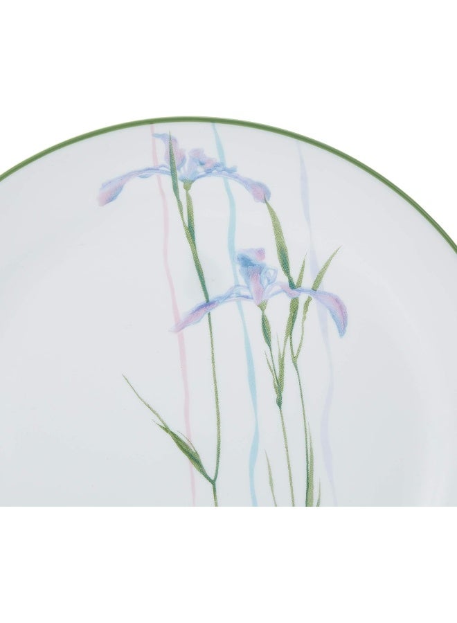 Corelle Vitrelle 3- Layer Glass Shadow Iris - 18 Pieces Set, White and Purple - Image 5