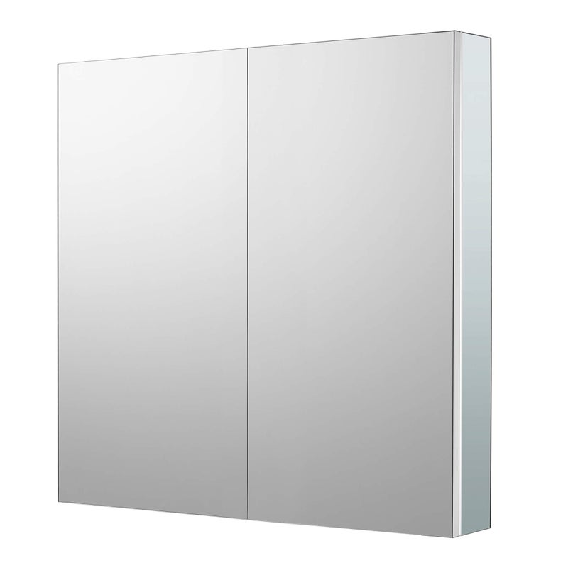 Sunrosa Sunrosa Aluminum Bathroom Medicine Cabinet with Mirror Door 30275 Bathroom Mirror Cabinet Wallmountable and Recessedin Mirror Cabinet 2 Doors Medicine Cabinet Organizer 