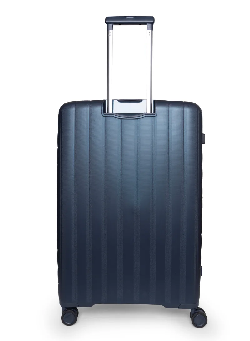 GIORDANO Navy Giordano Titanium Front Opening Hardshell Luggage Set, Unbreakable Expandable, Secure Lock, 4 Double Wheels Travel Lugggage, Laptop Compartment on Small Carry-on Cabin Luggage, Checked Luggage. Navy  | Best Price UAE