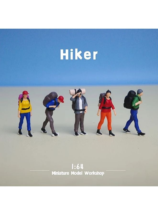 1 64 Scale Hiker Miniature Model High Precision Resin ABS Construction For Collectors - Image 2
