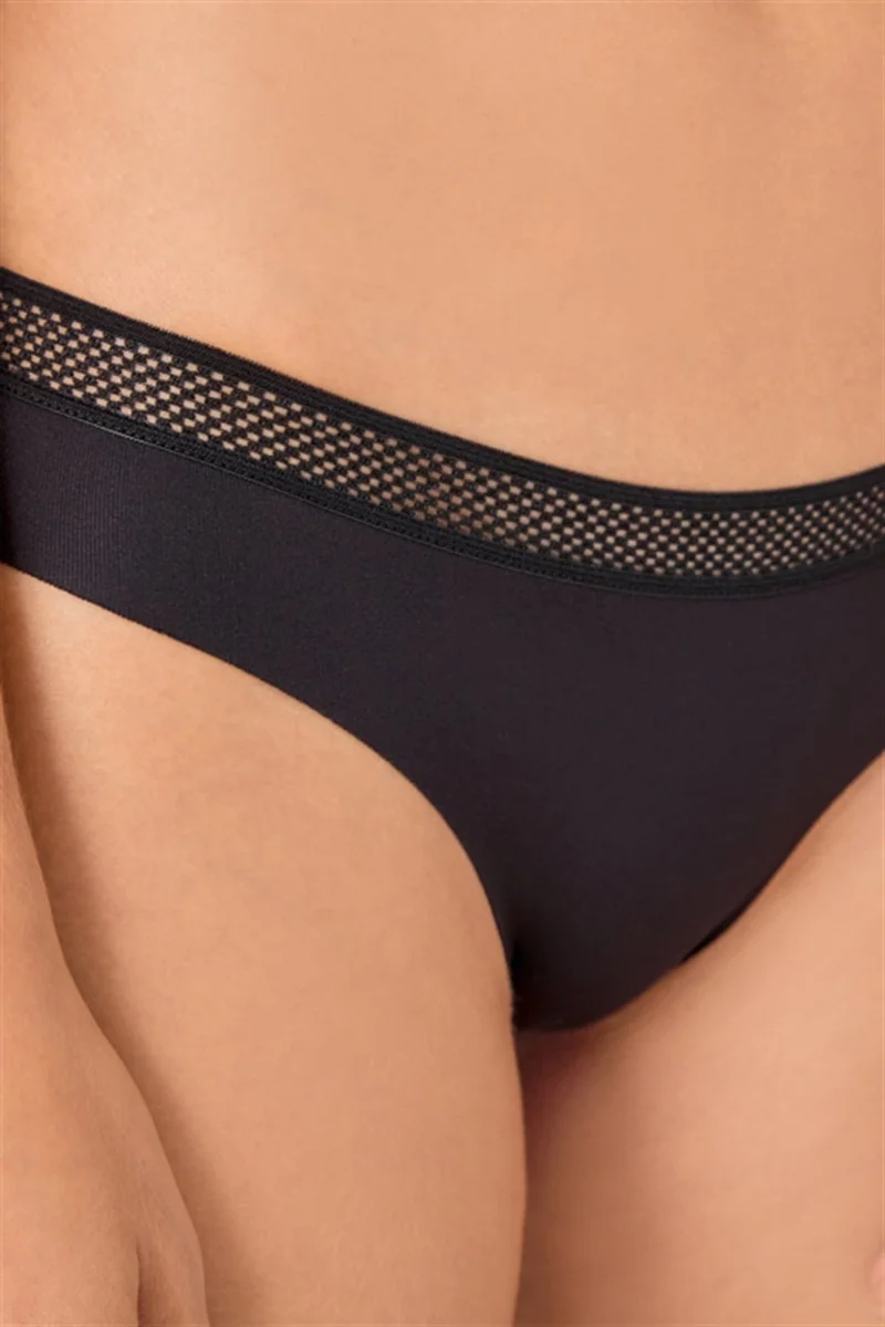 كوتن هيل Mesh Elastic Laser Cut Bikini Panties 3 Pack - 4