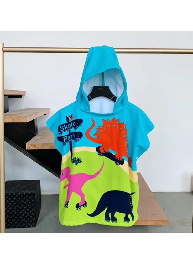 Loquat Cartoon Printed With Hood Fine Fiber Cloaks Bath Towels