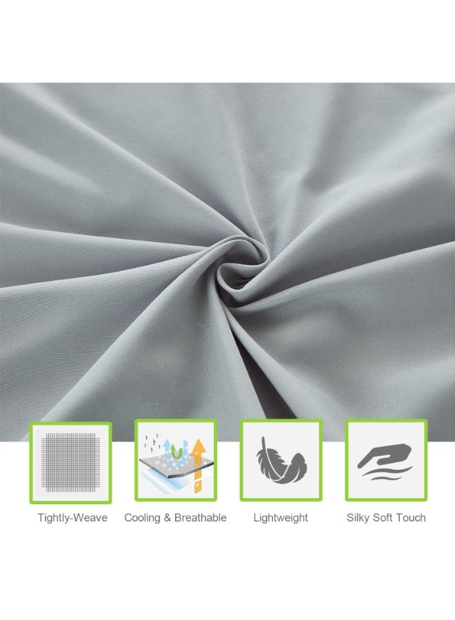 LEFAFA 4 Piece Bed Sheet Set, Soft Breathable Bamboo Polyester Sheets for Queen Size Bed Sheets with Deep Pocket, Hotel Luxury Breathable Cooling Bedding Sheet, 1 Fitted, 1 Flat, 2 Pillowcase(Full) - Image 2