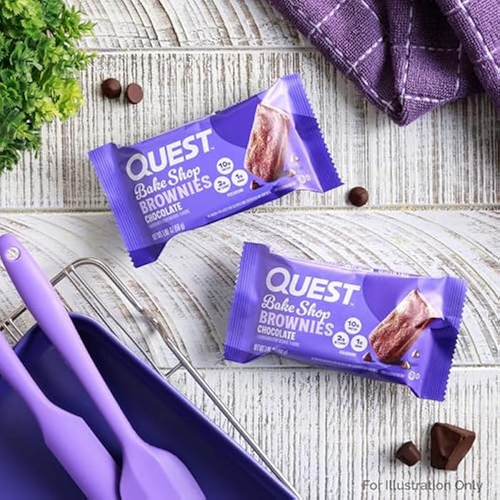 Quest Nutrition Bake Shop, Chocolate Brownies, 10g Protein, 2g Net Carbs, 1g Sugar, Protein Snack, 10 Count - Image 3