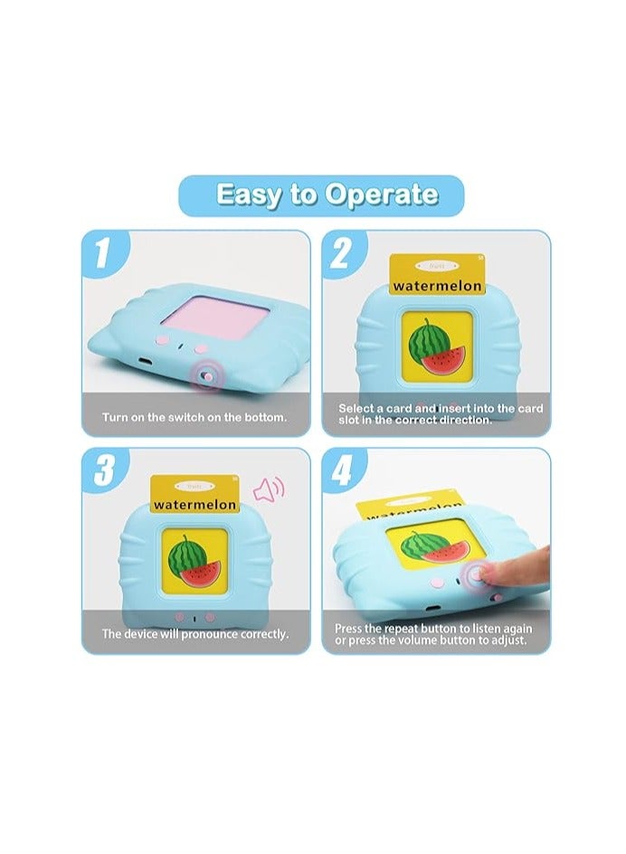 Educational Toy for Kids, Audible Flash Cards for Listening, Reading and Writing for Toddlers Ages 1-6, Flash Card Machine with 112 Double-Sided Cards - Image 2