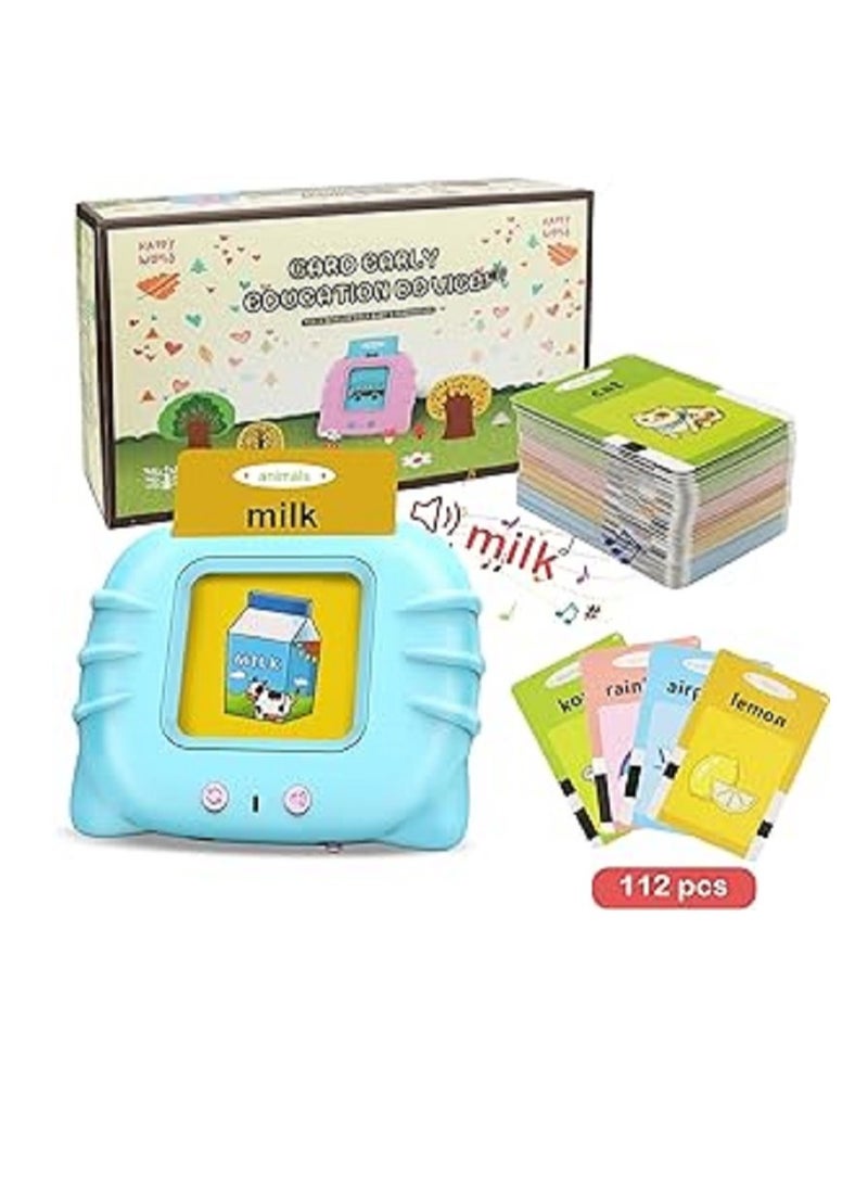 Educational Toy for Kids, Audible Flash Cards for Listening, Reading and Writing for Toddlers Ages 1-6, Flash Card Machine with 112 Double-Sided Cards - Image 3