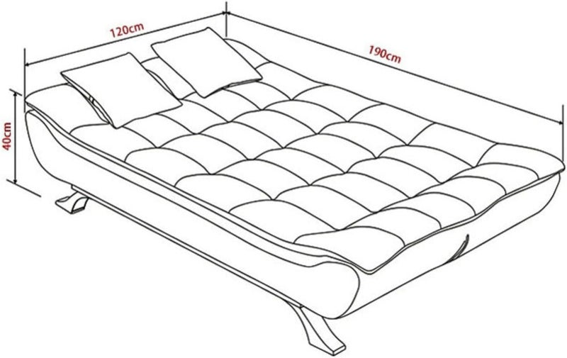 Modern Multi-function Sea Blue Sofa Bed - Folding Sleeper Sofa Cum Bed - Image 5