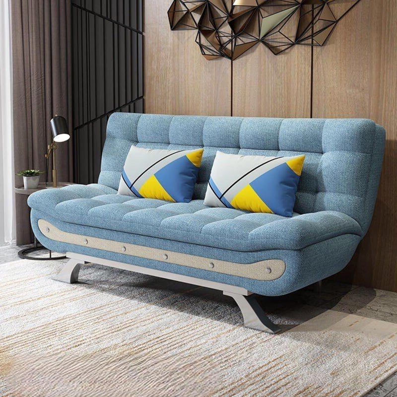Modern Multi-function Sea Blue Sofa Bed - Folding Sleeper Sofa Cum Bed - Image 1