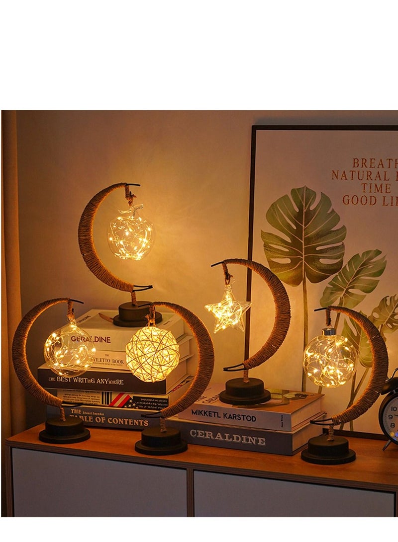 Loquat مصباح ديكوري من الحديد بتقنية LED بطراز عربي لاحتفالات الجوربان 14*13*27 سم