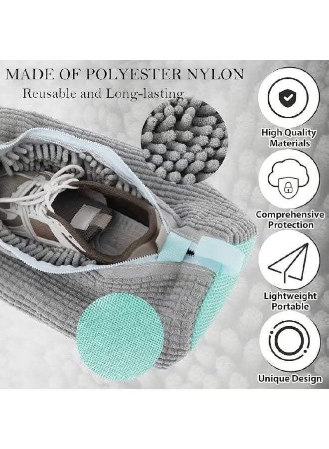 Jumbo Microfiber Shoe Cleaning Bag – Washing Bag with Internal Brush - Image 2