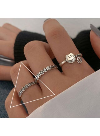 S925 Sterling Silver Roman Numeral Open Index Finger Ring For Women Simple Trendy Internet Celebrity Personalized Ring Retro - pzsku/Z67BD383C33294098CA67Z/45/_/1733819800/f584f65b-8104-46f3-b739-73dbd50360c4
