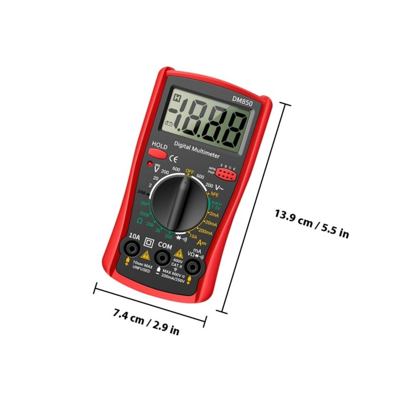 Digital Multimeter Voltage Tester AC DC Current Resistance Portable Handheld Tool - Image 3