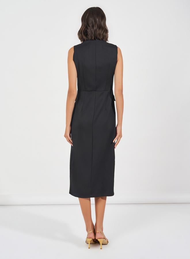 Styli Double-Breasted Midi Dress - Image 5