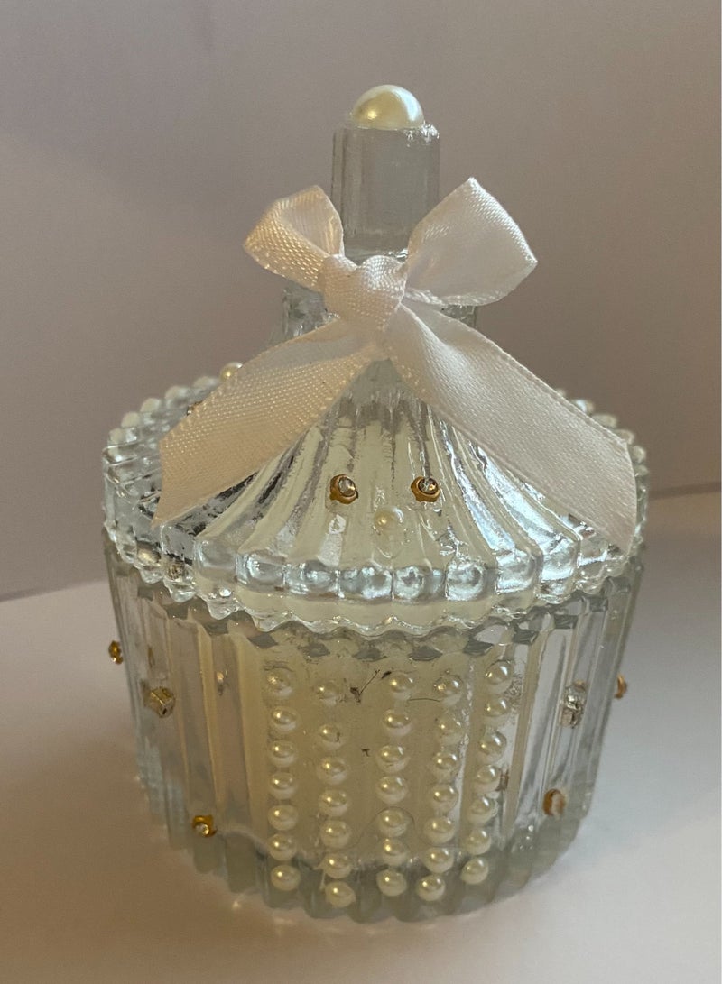 Heya Tria glass decorated scented candle #2 - Image 1