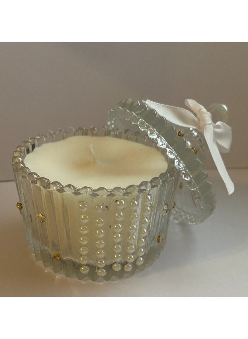 Heya Tria glass decorated scented candle #2 - Image 4