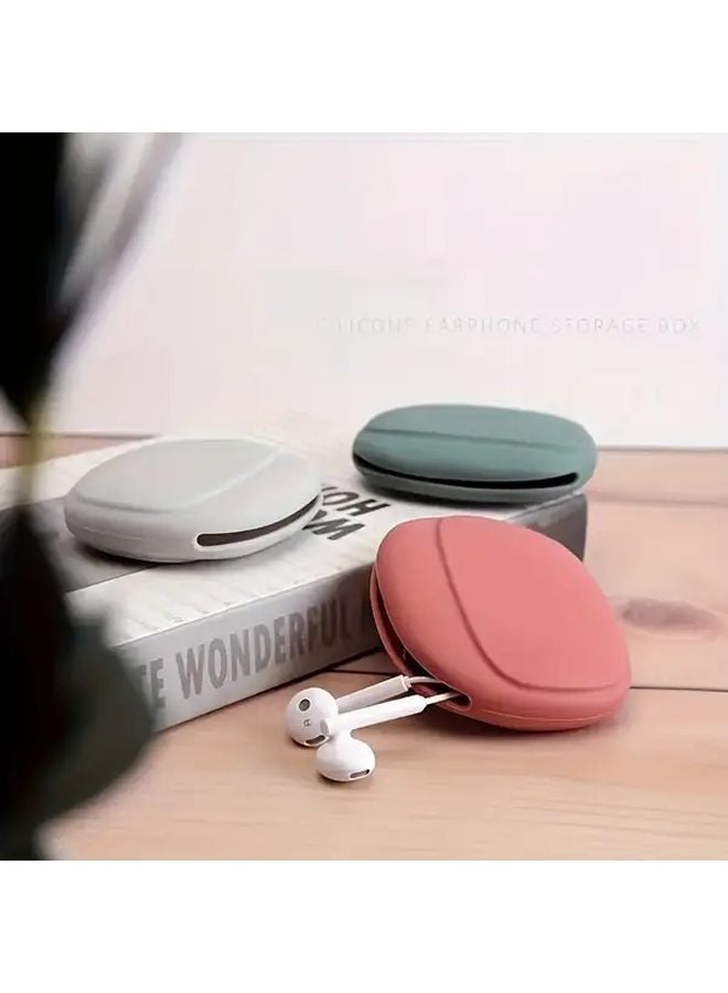 3pcs Silicone Cable Organizer Bags Portable Travel Cord Pouch Elephant Grey Lightweight - Image 5