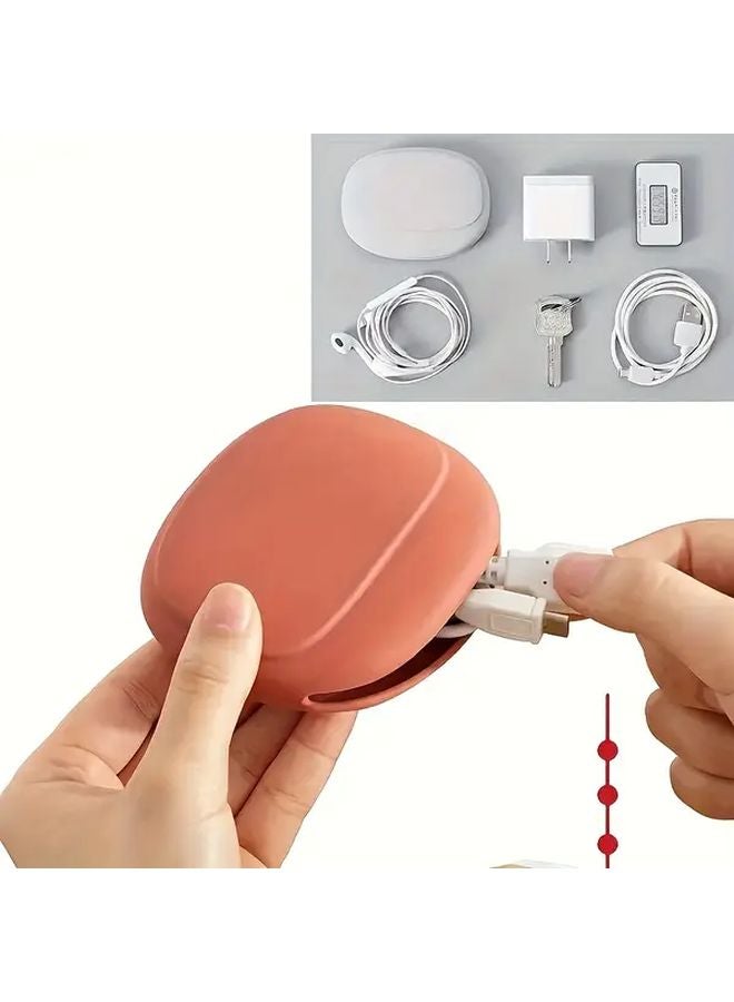 3pcs Silicone Cable Organizer Bags Portable Travel Cord Pouch Elephant Grey Lightweight - Image 4