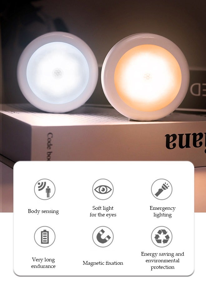 Loquat Upgraded Motion Sensor Light, Cordless Battery-Powered LED Night Light, Stick-anywhere Closet Lights Stair Lights, Safe Lights for Hallway, Bathroom, Bedroom, Kitchen (White - Pack of 3) - Image 5