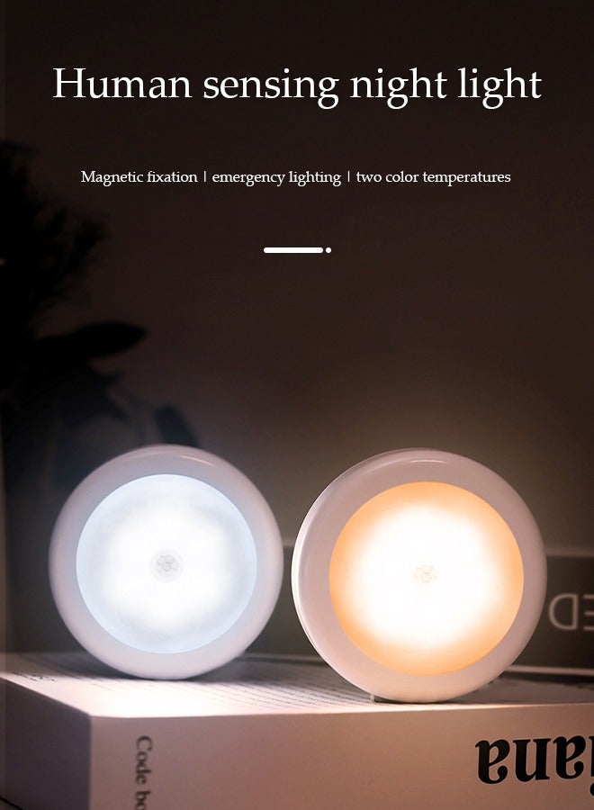 Loquat Upgraded Motion Sensor Light, Cordless Battery-Powered LED Night Light, Stick-anywhere Closet Lights Stair Lights, Safe Lights for Hallway, Bathroom, Bedroom, Kitchen (White - Pack of 3) - Image 4