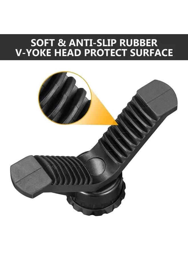 HTPV001 360 Degree Rotatable Hunting Telescope Mount Anti Slip Rubber Brass Black - Image 4