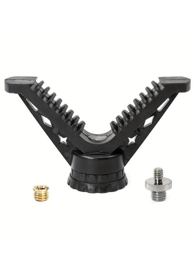 HTPV001 360 Degree Rotatable Hunting Telescope Mount Anti Slip Rubber Brass Black - Image 2