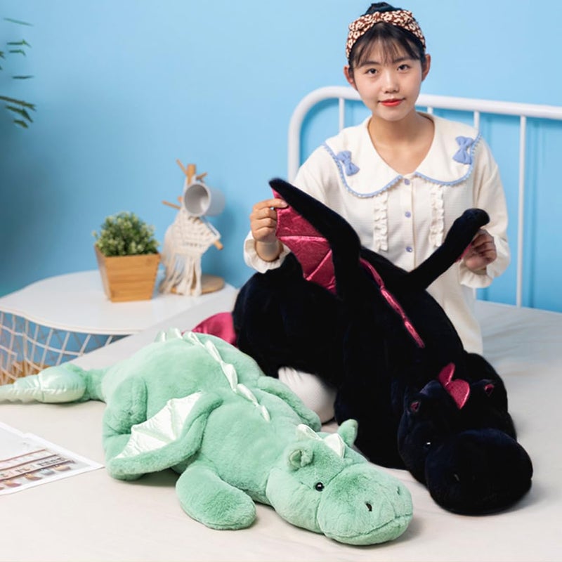 IFX24 Black Weighted Stuffed Animals 10Lbs 35.4", Weighted Dragon Stuffed Animal for Kids and Adults, Heavy Weighted Stuffed Animals for Comfort and Relaxation - Image 3