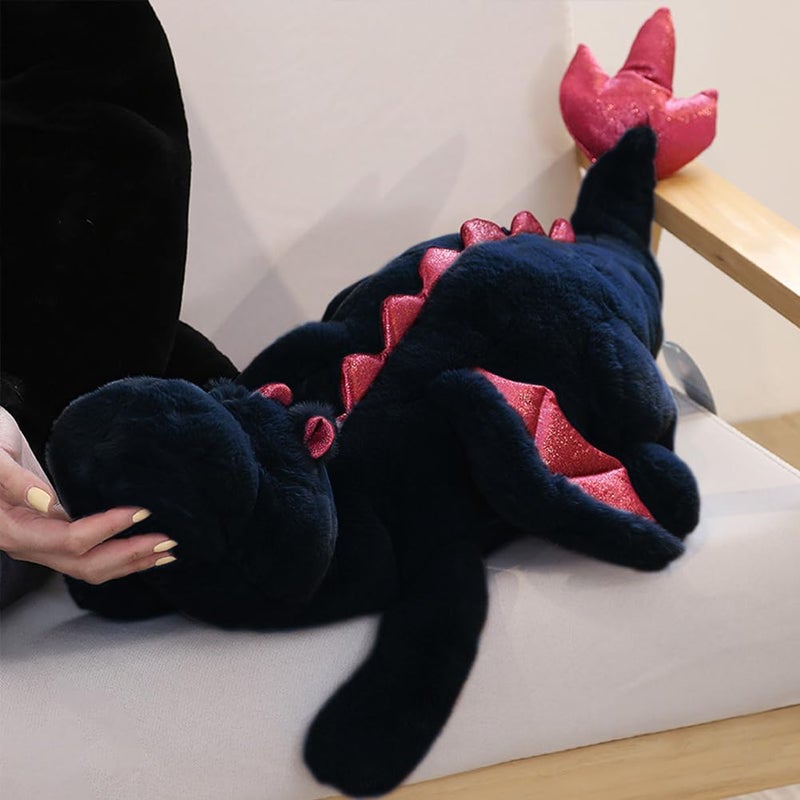 IFX24 Black Weighted Stuffed Animals 10Lbs 35.4", Weighted Dragon Stuffed Animal for Kids and Adults, Heavy Weighted Stuffed Animals for Comfort and Relaxation - Image 2