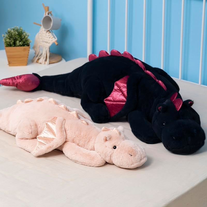 IFX24 Black Weighted Stuffed Animals 10Lbs 35.4", Weighted Dragon Stuffed Animal for Kids and Adults, Heavy Weighted Stuffed Animals for Comfort and Relaxation - Image 4