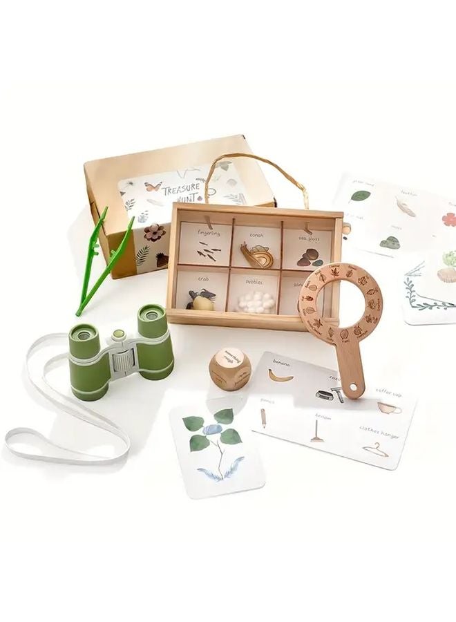 Wooden Adventure Set For Kids Outdoor Treasure Hunt Exploration Game - Image 1
