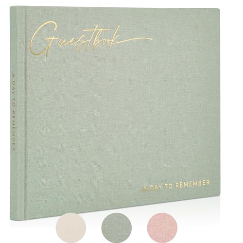 ZICOTO Beautiful Wedding Guest Book for Your Wedding Reception - Simply Elegant Guestbook to Sign in and Add Polaroid Photos - The Perfect Baby Shower Guest Book for The Special Day - Image 1