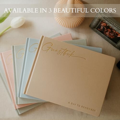 ZICOTO Beautiful Wedding Guest Book for Your Wedding Reception - Simply Elegant Guestbook to Sign in and Add Polaroid Photos - The Perfect Baby Shower Guest Book for The Special Day - Image 5