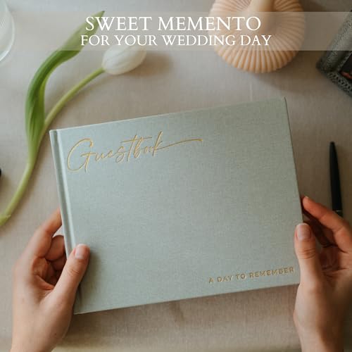 ZICOTO Beautiful Wedding Guest Book for Your Wedding Reception - Simply Elegant Guestbook to Sign in and Add Polaroid Photos - The Perfect Baby Shower Guest Book for The Special Day - Image 3