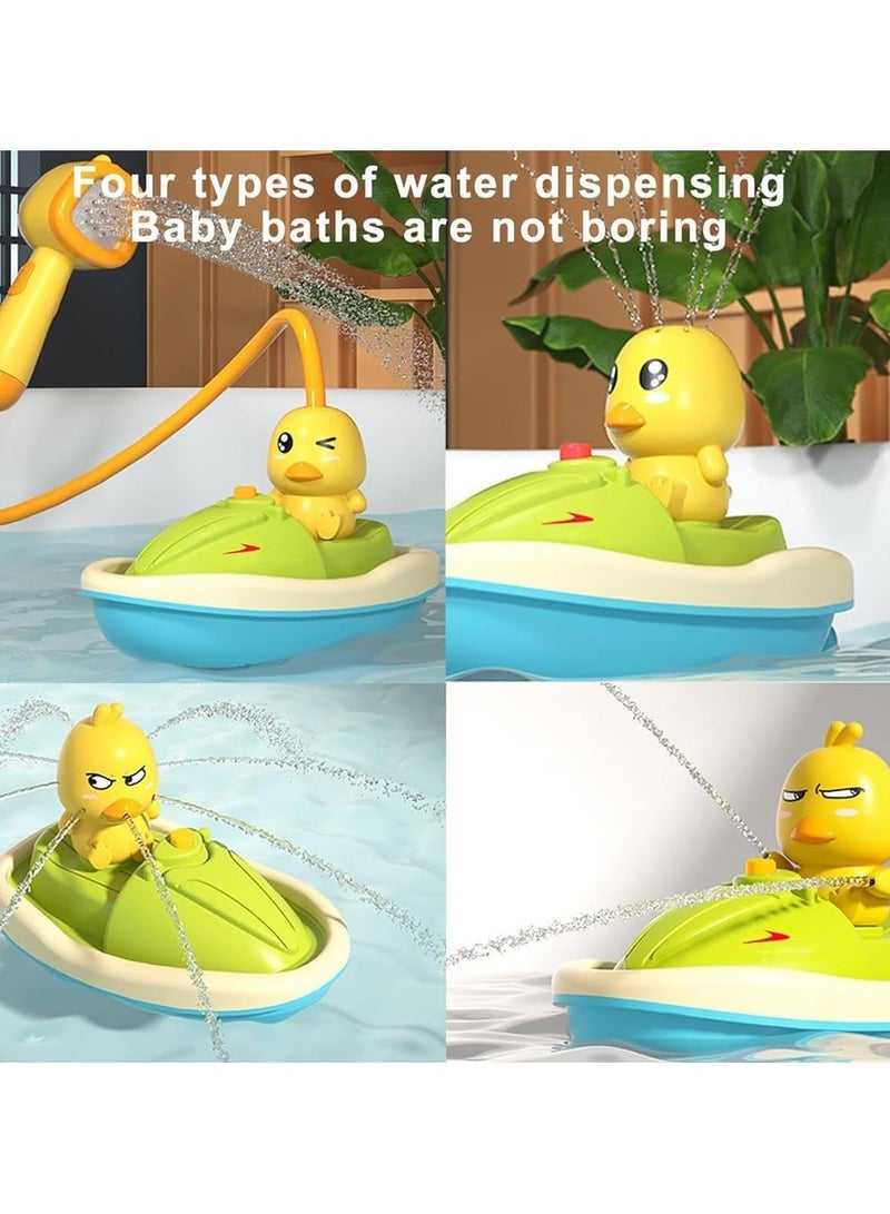 Baby Bath Toy for Toddlers with Cute Duck Design, Electric Spray Bathtub Toy with 3 Spraying Ducks & 1 Shower Head, Floating Boat Bath Toy for Sensory Development, 2-5 Years Old  - Image 2