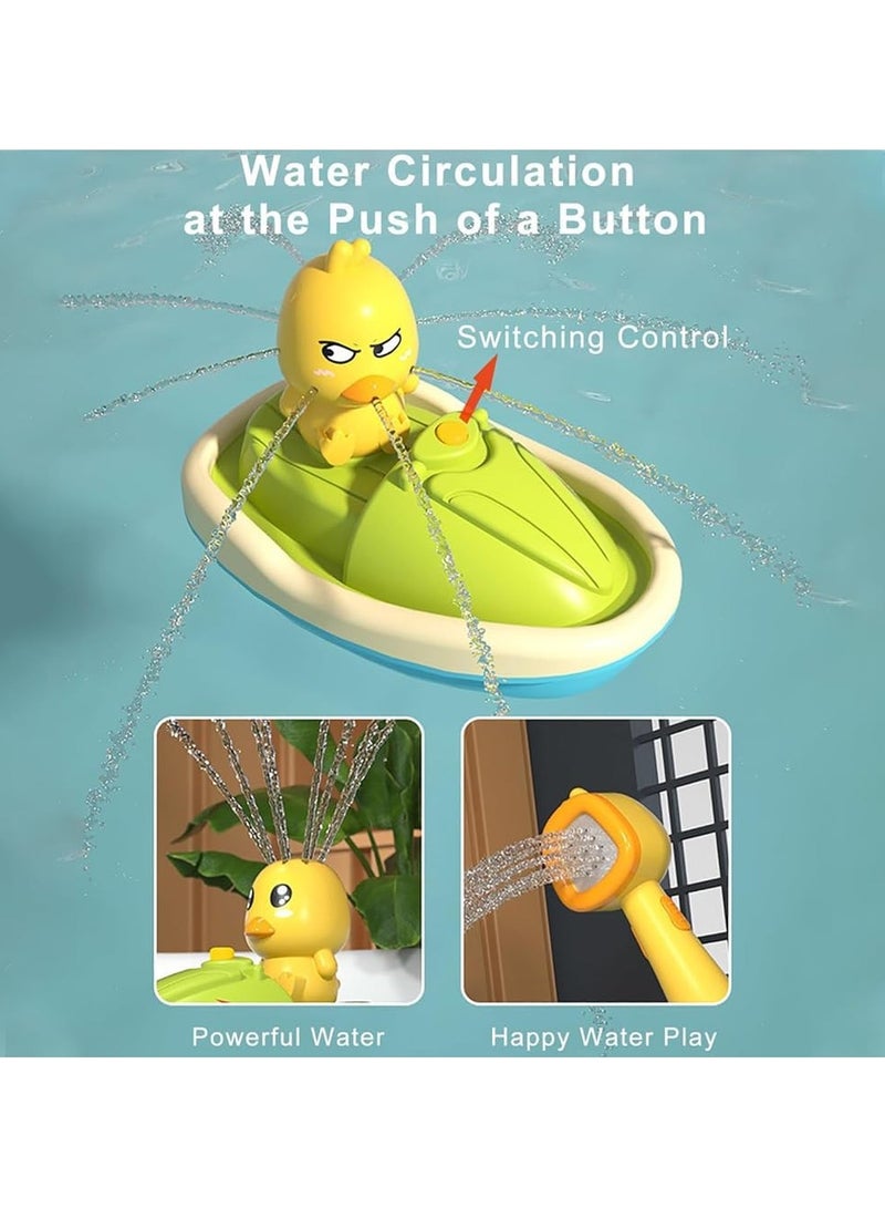 Baby Bath Toy for Toddlers with Cute Duck Design, Electric Spray Bathtub Toy with 3 Spraying Ducks & 1 Shower Head, Floating Boat Bath Toy for Sensory Development, 2-5 Years Old  - Image 5