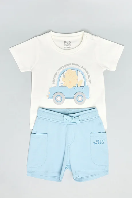 R&B Printed T-Shirt & Shorts Set