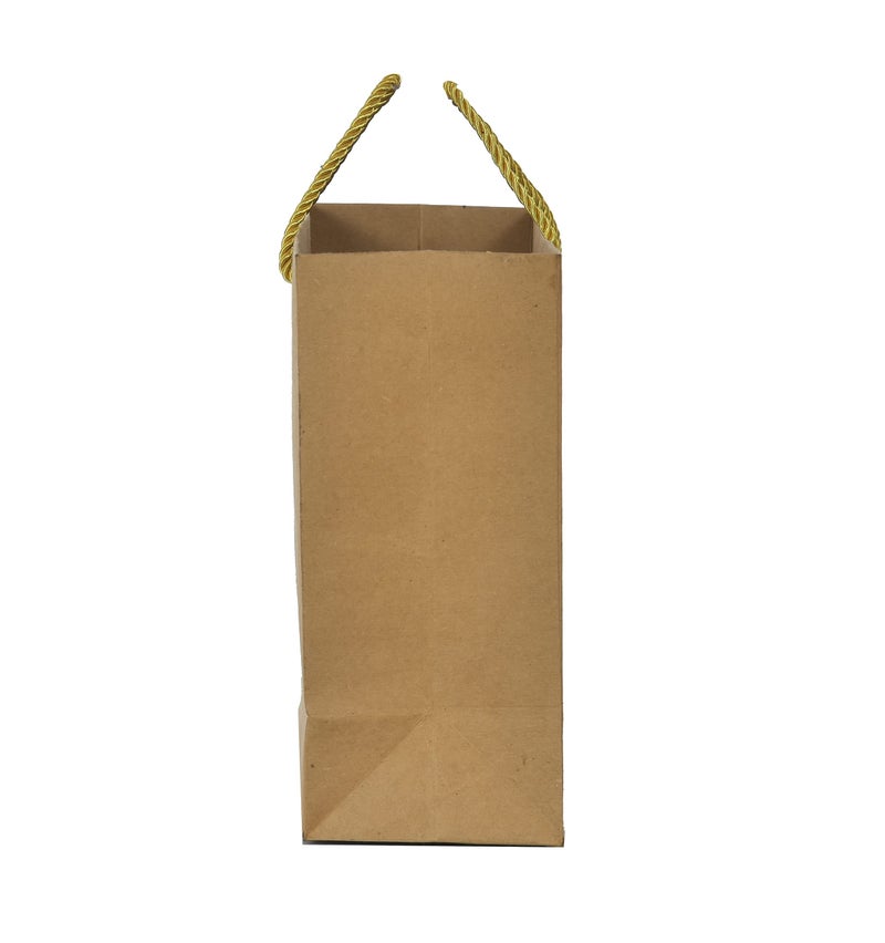 PPJ ® - PLAIN BROWN CRAFT 100 PCS) PAPER CARRY BAG, 10 Inch X 12 Inch X 4 Inch for DIWALI/WEDDING/FUNCTION/BIRTHDAY/RETURN GIFTS/CHRISTMAS/SHOPPING/GIFTING/GIFT BAGS/GIFT COVERS (Pack of 100) - Image 3