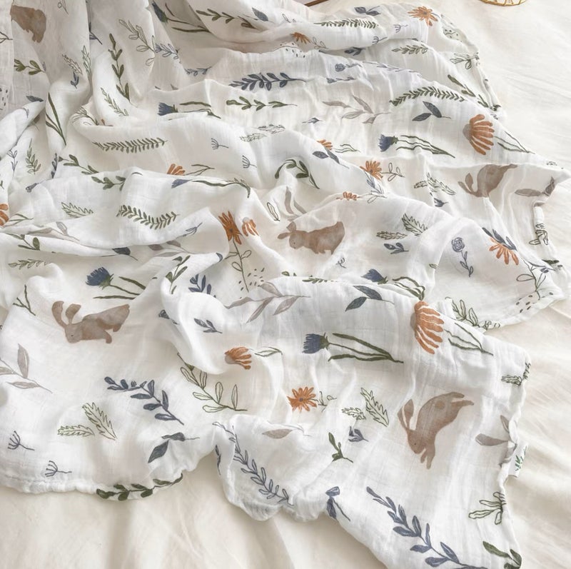 Double-Layer Bamboo Fiber Gauze Baby Class A Gauze Cover Blanket Four-Layer Wrapping Towel Bath Towel Children'S Bamboo Cotton Cool And Soft In Summer - Image 4