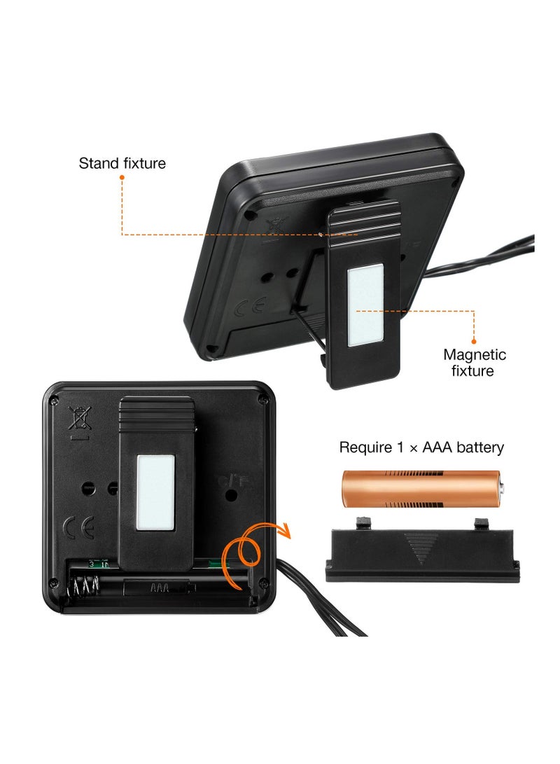 XiuWoo Thermometer 2 Pcs Reptile and Humidity Gauge Terrarium Hygrometer with Probes Indoor Outdoor Digital Pet Temperature for Reptiles Keeping - Image 3