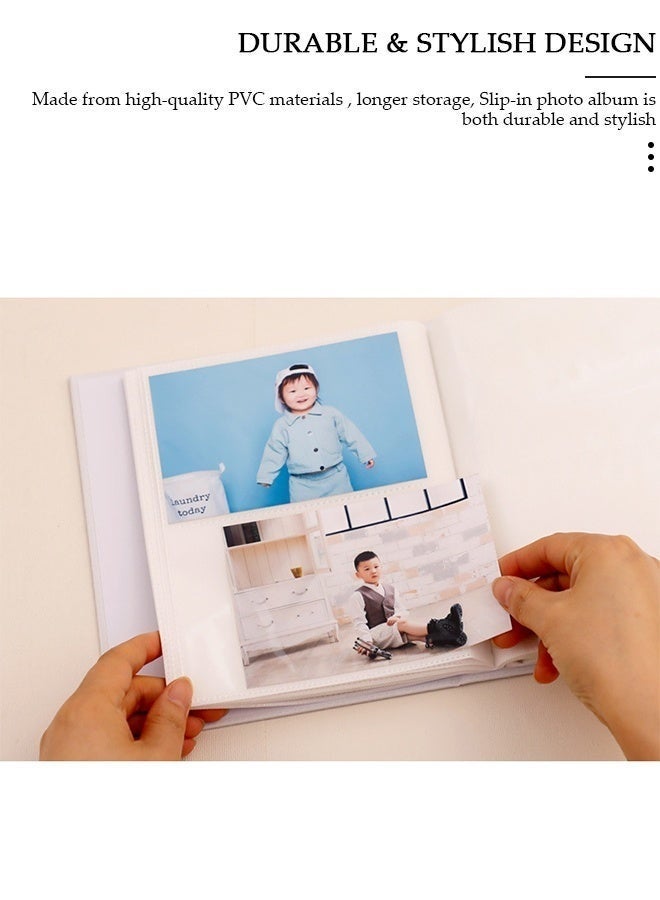 Hugifts 200 Pockets Stamping Photo Album for 6 Inches Photos Portable Photo Album for Family Wedding Boys Girls - Image 3