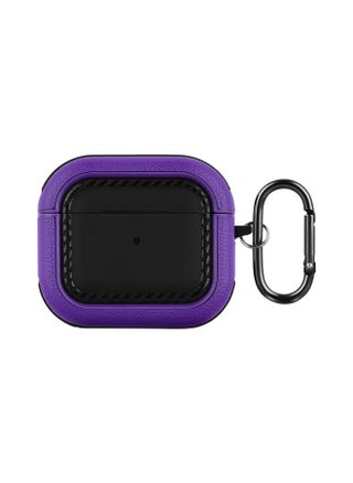 Suitable For Airpods 3rd Generation Bluetooth Headset Protective Cover For Apple Pro2 Pure Color Leather Pattern Soft Shell Simple Anti-fall Export-Color:Leather Texture Soft Shell-black + Purple (with Packaging Box)-Applicable Models:Airpods Pro2 Headphone Case - pzsku/Z67BDBBFF19511DF5A376Z/45/1746225625/93c5970d-23e1-474d-b323-9a9da307cdb8