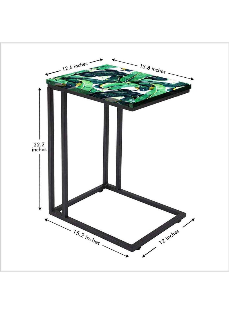 Nutcase Nutcase Design C Shaped Side Table for Laptop Work on Sofa CouchStudy Breakfast Snack Serving End Tables for Living Room Bedroom Banana Leaf  - Image 3