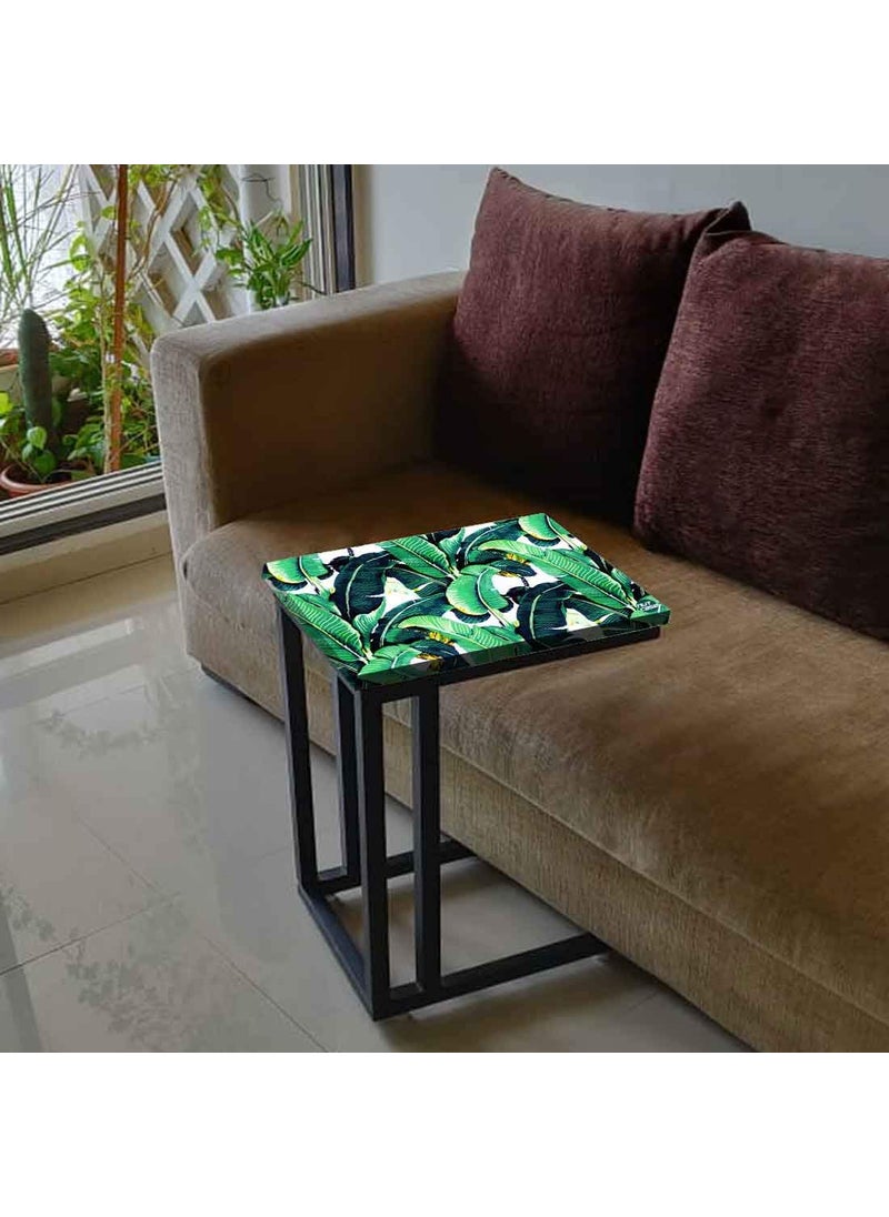 Nutcase Nutcase Design C Shaped Side Table for Laptop Work on Sofa CouchStudy Breakfast Snack Serving End Tables for Living Room Bedroom Banana Leaf  - Image 5