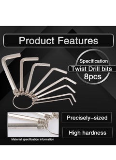 NIBEMINENT Allen Wrench Hex Key Set 8PCS Metric Convenient Ring for Repairs 1.5/2/2.5/3/3.5/4/5/6mm Silver  - Image 3