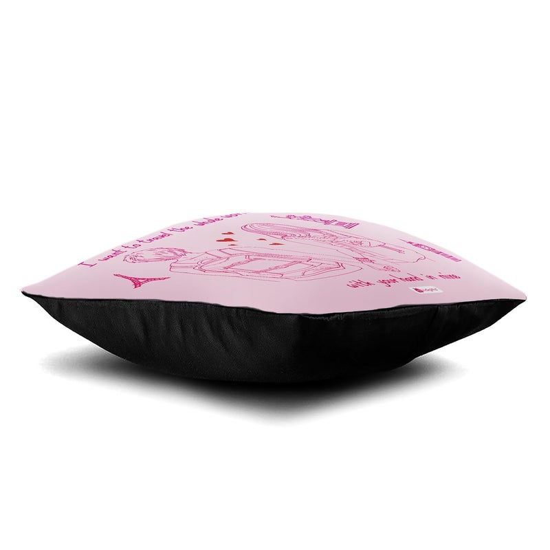 Indigifts Indigifts Valentine Gifts for Girlfriend Love Quote Pink Cushion Cover 12x12 inches with Filler Valentine Day Gift Gift for Girlfriend Birthday Special Wife Gifts for Birthday Couple Gifts - Image 3