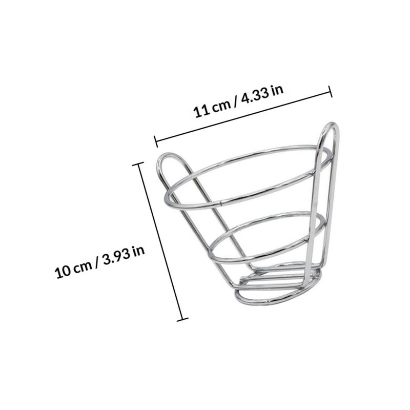 Stainless Steel French Fry Basket Food Container Kitchen Serving Basket for Snacks and Chips - Image 3