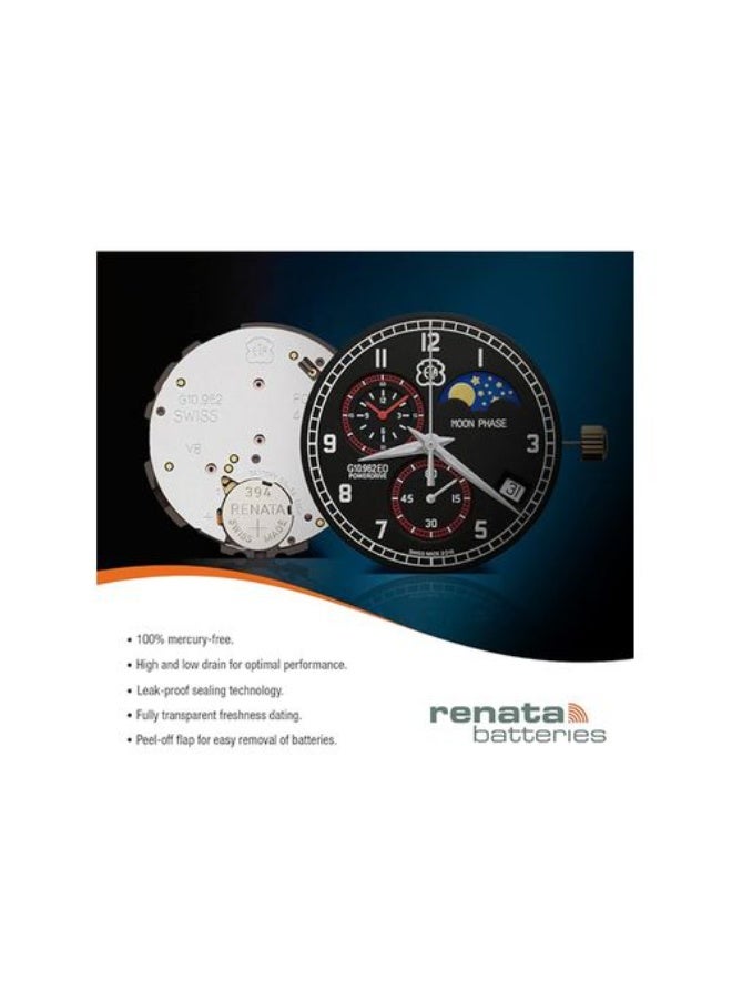 Renata wristwatch battery - Swiss made, 1.55V button cell, Renata Long Life Battery, Strap (1 pcs) 394-1, SR936SW - Image 3