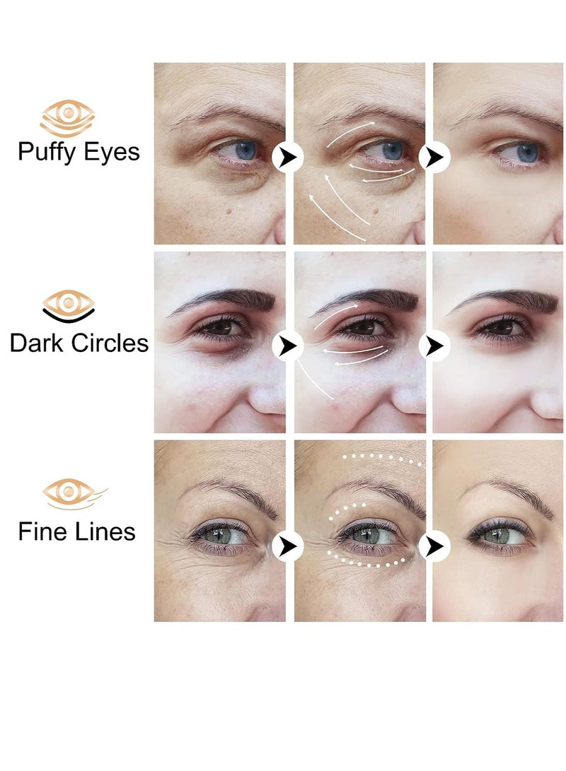 ALIVER Caffeine Eye Stick Caffeine Eye Cream with Collagen Hyaluronic Acid for Dark Circle and Puffiness Under Eye Treatment Hydrating Brightening Eye Stick for Fine Lines Wrinkles Puffiness and Bags  - Image 3