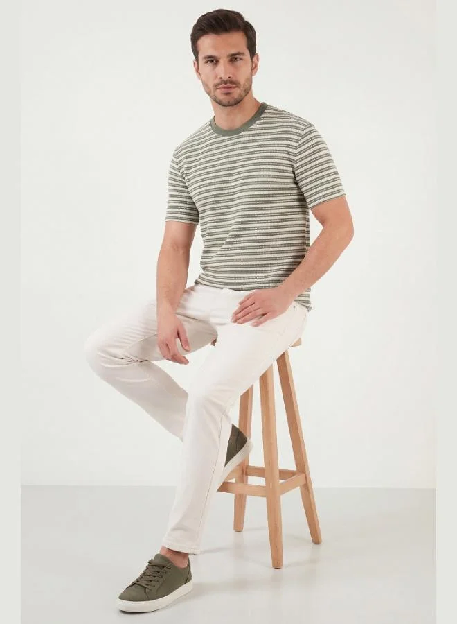 Buratti  Buratti Cotton Regular Fit Crew Neck T-Shirt Men's T-SHIRT 5904027 for Men | Best Price UAE
